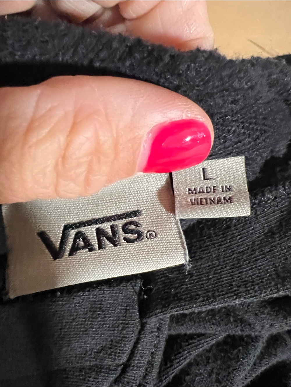 Vans Black Hoodie with Red Rose Graphic - Picture 11 of 13